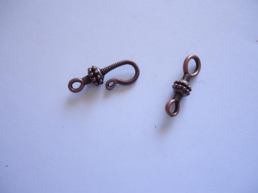(image for) Hook and eye clasp- Antique copper(set of 10) #HE14